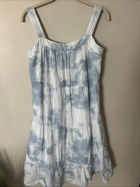 Rails Amaya Cascade Blue and White Tie-Dye Dress Size S